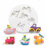 Molde Silicona Medios de Transporte Mini